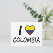 Schattige Minimal Ik hou van Colombiaanse vlag Briefkaart (Staand voorkant)