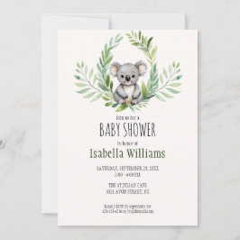 Schattige Minimal Koala Beer Baby shower Kaart