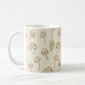 Schattige Minimal Mushrooms Pattern Koffiemok (Links)