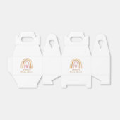 Schattige Minimal Neutral Boho Rainbow Baby shower Bedankdoosjes (Uitgevouwen)