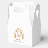 Schattige Minimal Neutral Boho Rainbow Baby shower Bedankdoosjes (Geopend)