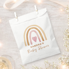 Schattige Minimal Neutral Boho Rainbow Baby shower Bedankzakje