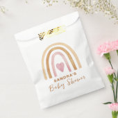 Schattige Minimal Neutral Boho Rainbow Baby shower Bedankzakje (Gezegeld)