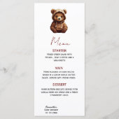 Schattige Minimal Photo Beer-y baby Rustiek menu (Voorkant)