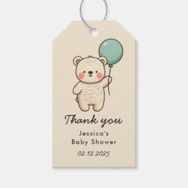 Schattige minimalistisch Bearly Wait-Baby shower Cadeaulabel