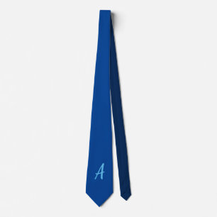 Schattige minimalistisch diepblauw kalligrafie mon stropdas