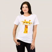 Schattige minimalistisch Giraffe T-shirt (Voorkant volledig)