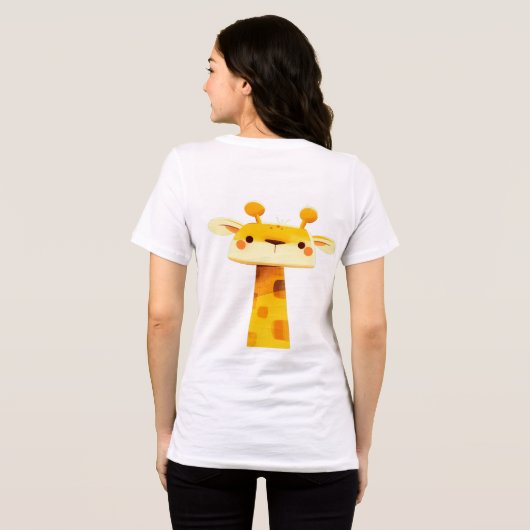 Schattige minimalistisch Giraffe T-shirt (Achterkant volledig)