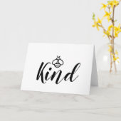 Schattige minimalistisch honingbij grafisch ontwer kaart (Gele Bloem)