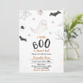 Schattige minimalistisch Little Boo Baby shower Kaart (Staand voorkant)