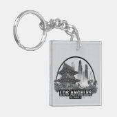 Schattige minimalistisch Los Angeles City Californ Sleutelhanger (Voorkant Links)
