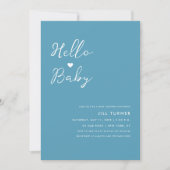 Schattige minimalistisch modern hart script Baby s Kaart (Voorkant)