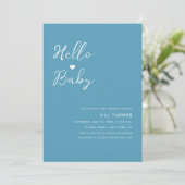 Schattige minimalistisch modern hart script Baby s Kaart (Staand voorkant)