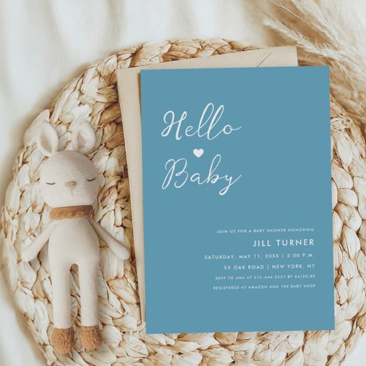 Schattige minimalistisch modern hart script Baby s Kaart