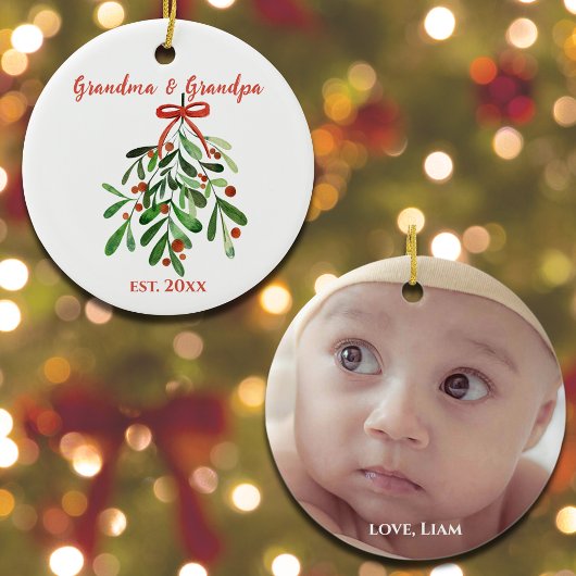 Schattige minimalistisch oma en opa Ornament