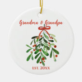 Schattige minimalistisch oma en opa Ornament (Voorkant)