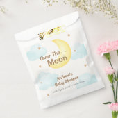 Schattige minimalistisch over de maan Baby shower Bedankzakje (Gezegeld)