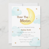 Schattige minimalistisch over de maan Baby shower Kaart (Voorkant)