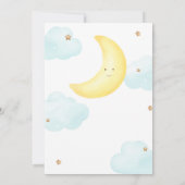 Schattige minimalistisch over de maan Baby shower Kaart (Achterkant)