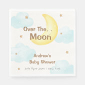 Schattige minimalistisch over de maan Baby shower Servet (Voorkant)