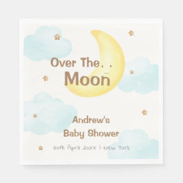 Schattige minimalistisch over de maan Baby shower Servet