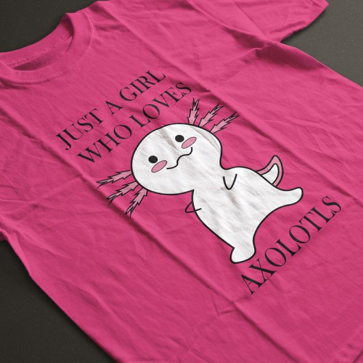 Schattige minimalistisch roze Axolotl Kinderen T-s T-shirt