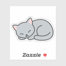 Schattige minimalistisch slaapkitten sticker