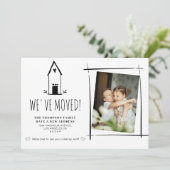 Schattige minimalistisch We hebben nieuwe huisfoto Aankondiging (Staand voorkant)