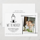 Schattige minimalistisch We hebben nieuwe huisfoto Aankondiging (Voorkant / Achterkant)