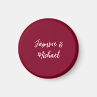 Schattige Minimalistische Burgundy Rood Calligrafi