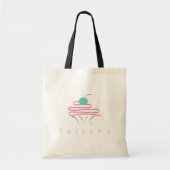 Schattige Minimalistische Cupcake Bakker Tote Bag (Voorkant)