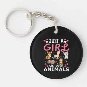 Schattige Minimalistische Kat Illustratie Grappige Sleutelhanger
