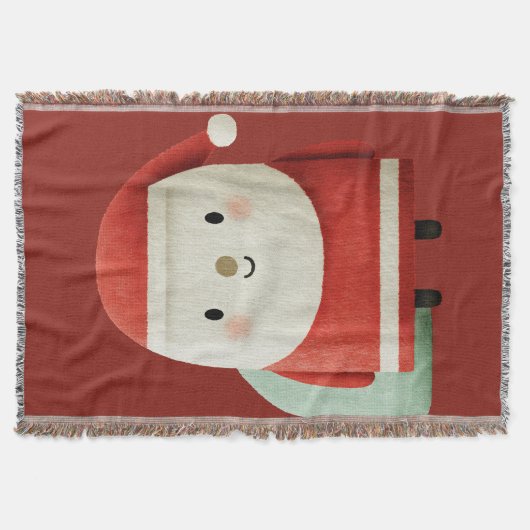 Schattige Minimalistische Kerstman Deken (Voorkant)