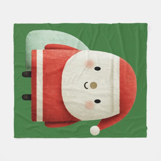 Schattige Minimalistische Kerstman Fleece Deken (Voorkant (Horizontaal))