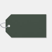 Schattige Minimalistische Kerstmis | Diep bosgroen Cadeaulabel (Achterkant Horizontaal)