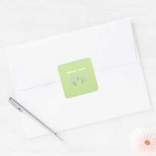 Schattige Minimalistische Lente Madeliefje Bloemig Vierkante Sticker