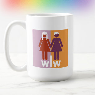 Schattige minimalistische lesbische trotskleuren  koffiemok