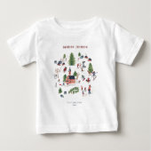 Schattige minimalistische Noordse winterdorp Kerst (Voorkant)