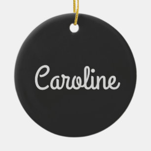 Schattige Minimalistische Script Typografie Naam Z Keramisch Ornament