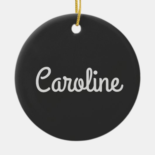 Schattige Minimalistische Script Typografie Naam Z Keramisch Ornament (Voorkant)