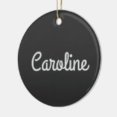 Schattige Minimalistische Script Typografie Naam Z Keramisch Ornament (Links)