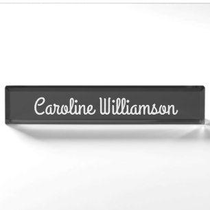 Schattige Minimalistische Script Typografie Naam Z Naambordje