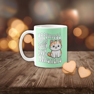 Schattige mint grappige kat die zegt koffiemok