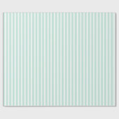 Schattige Mint Green en White Striped Cadeaupapier (Vlak)