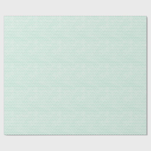 Schattige Mint Groen Chevron Patroon Cadeaupapier (Vlak)