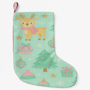 Schattige Mint Kerstherten en Sneeuwman Kleine Kerstsok