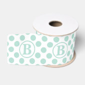 Schattige Mint Stippen Kinderen Grosgrain Lint (Spoel)