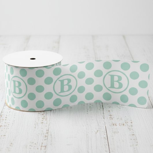 Schattige Mint Stippen Kinderen Grosgrain Lint