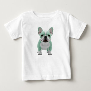 Schattige Mintgroene 3D Franse Bulldog Puppy 