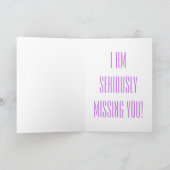 Schattige 'Mis je' Alaskan Malamute Puppiefoto Kaart (Binnen)